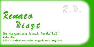 renato wiszt business card